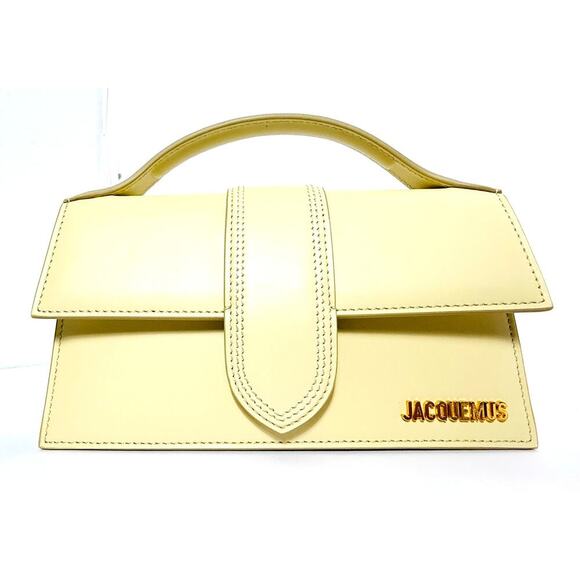 JACQUEMUS Le Bambino Leather Crossbody Bag Pale Yellow NWT w COA $1050 - Picture 1 of 7